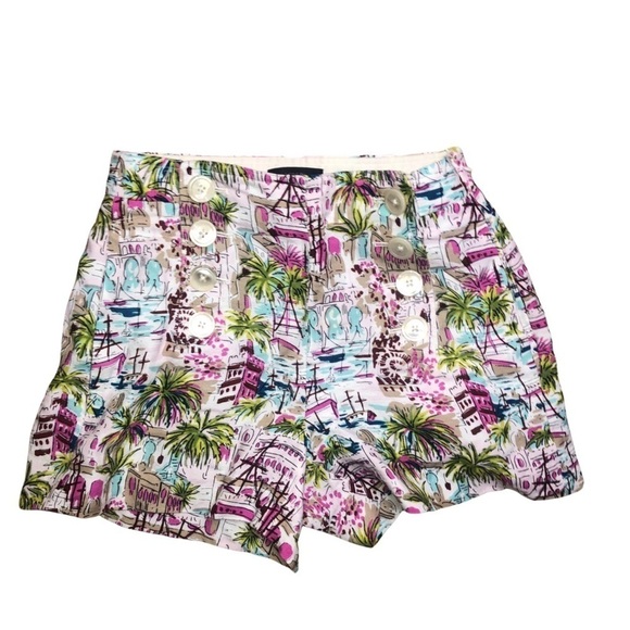J. Crew Harbor Print Sailor Shorts Size 00 - Picture 3 of 13